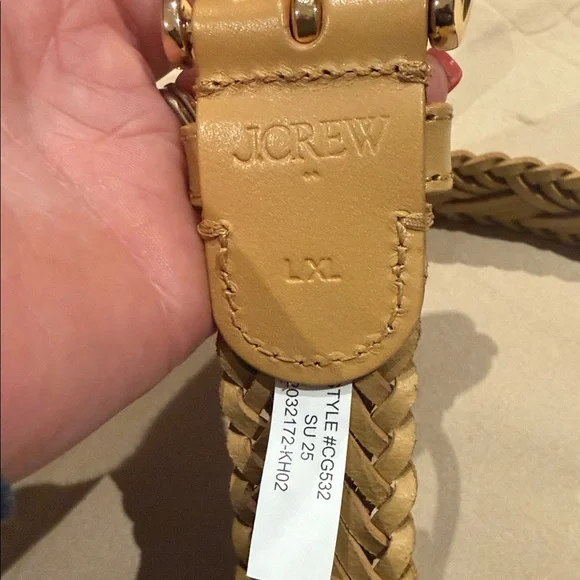 J. Crew Braided Leather Belt in Tan - Picture 2 of 4